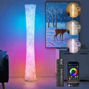 61'' Smart RGB LED Corner Floor Lamp with Music Sync,