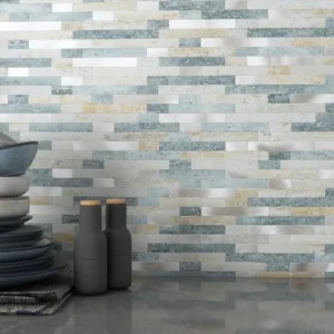 3D Stone Brick Backsplash Peel and Stick Self-Adhesive Wall Tile