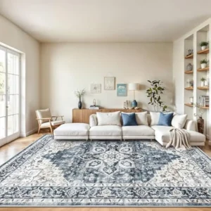 AMADA HOMEFURNISHING 8x10 Washable Area Rug