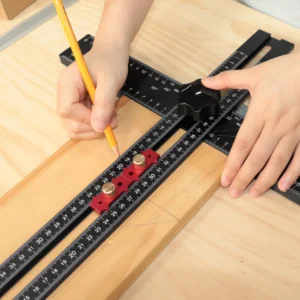 Adjustable 2-in-1 Drilling Drywall Positioning Square Ruler