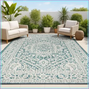 Medallion Weave Indoor Outdoor Area Rug